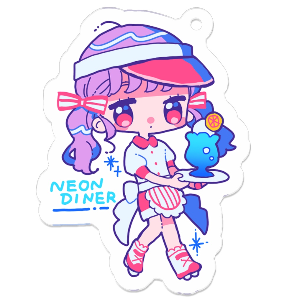 アクリルキーホルダー［ミント（ネオンダイナー）］