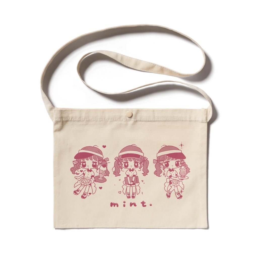 サコッシュ［ミント］（ナチュラル/ブラック）