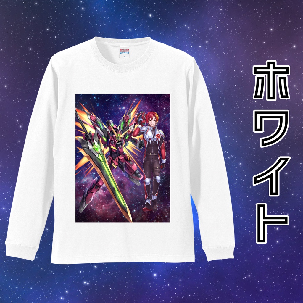 呟崎桜花 3周年記念リブ付きロングスリーブTシャツ