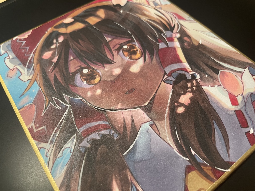 【東方】博麗霊夢【直筆小色紙】