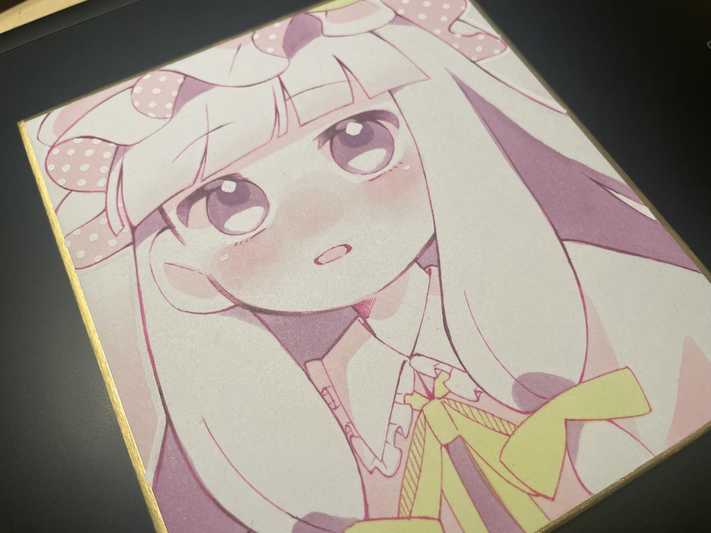 【東方】パチュリー・ノーレッジ【直筆小色紙】