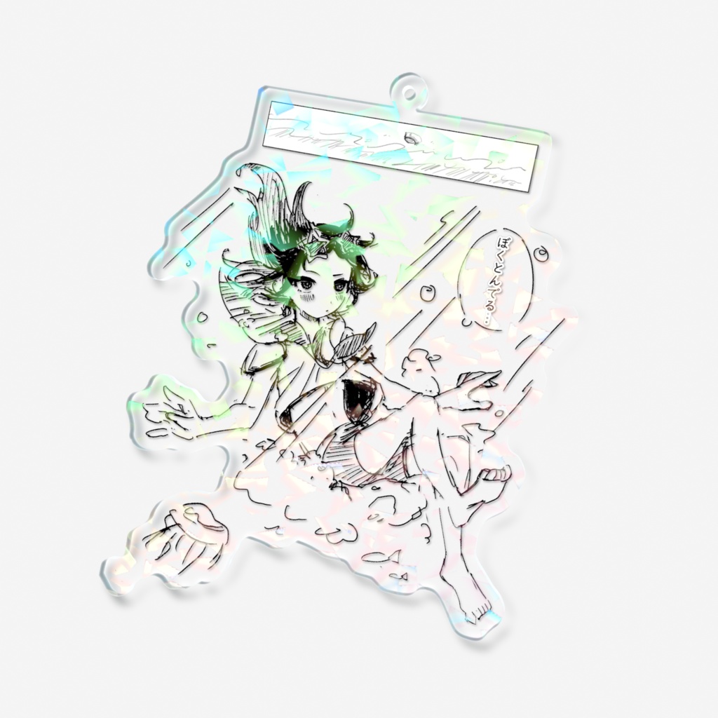 漫画コマホログラムアクキー