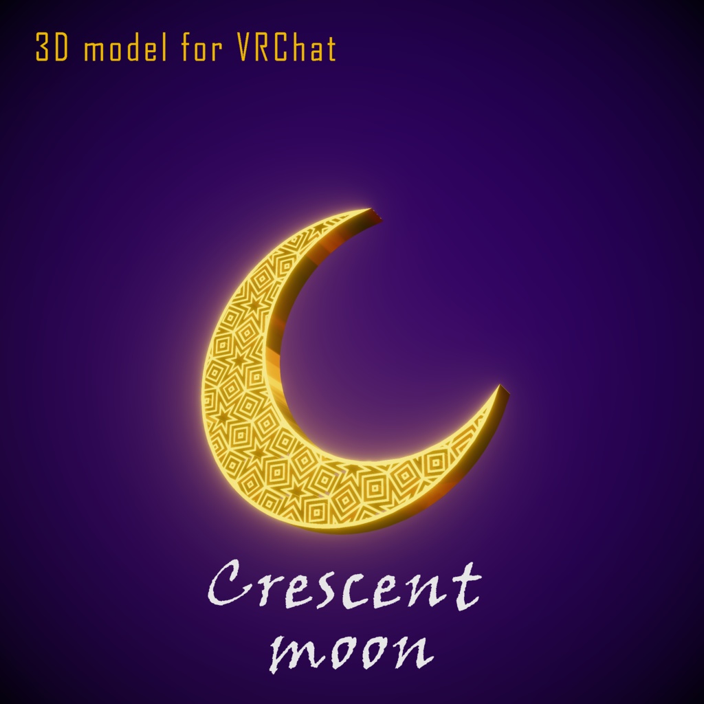 【VRC想定3Dモデル】Crescent moon
