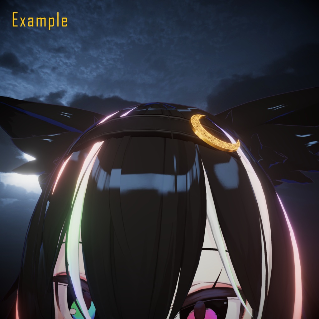 【VRC想定3Dモデル】Crescent moon