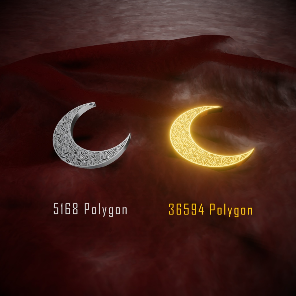 【VRC想定3Dモデル】Crescent moon