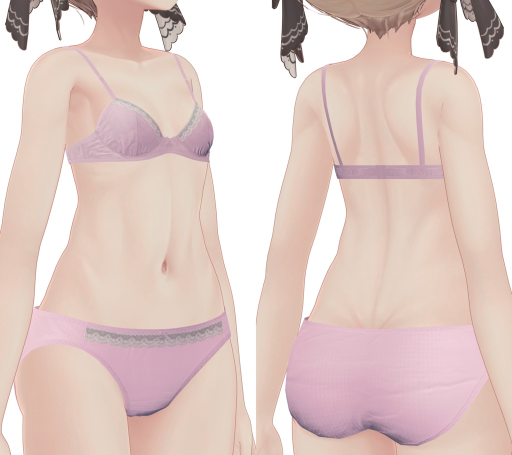 【マヌカ対応】レースブラジャー&ショーツセット