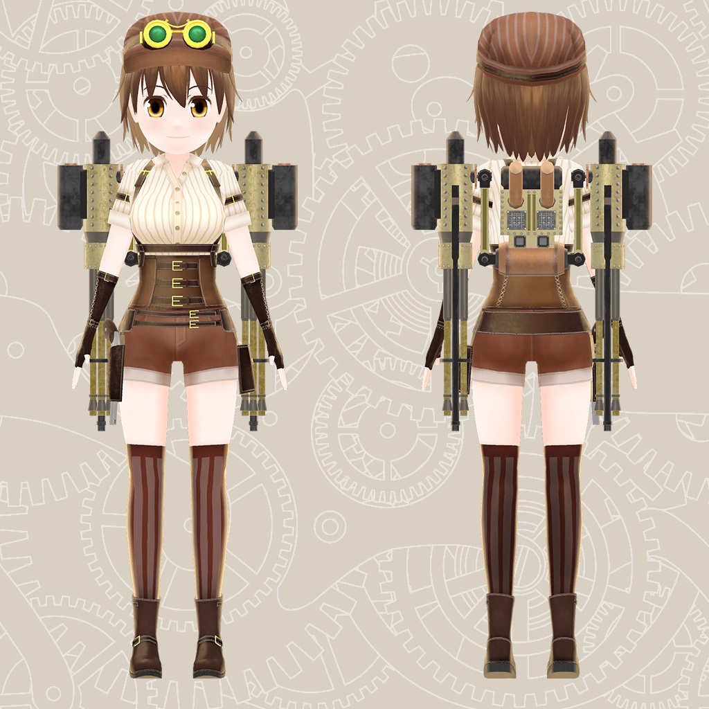 エンジニア・クレア/ VRChat対応3Dモデル