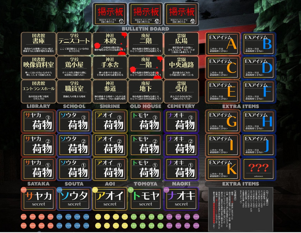 5人用マーダーミステリー『肝試し』オンラインプレイ用