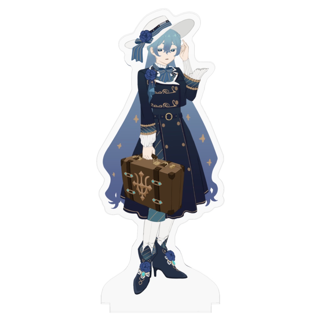 【オリジナル】記録者 アクリルフィギュア【青薔薇】