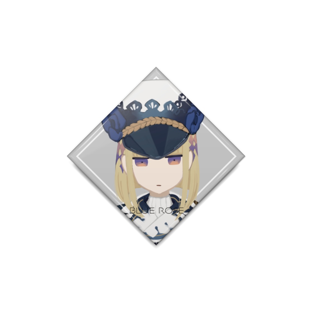 【オリジナル】案内人 缶バッジ【青薔薇】