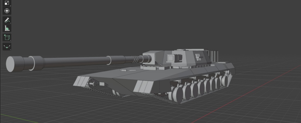 Tank model-戦車モデル“”AGT-1“”白モデル-White model