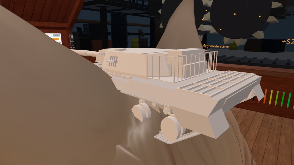 Tank model-戦車モデル“”AGT-1“”白モデル-White model