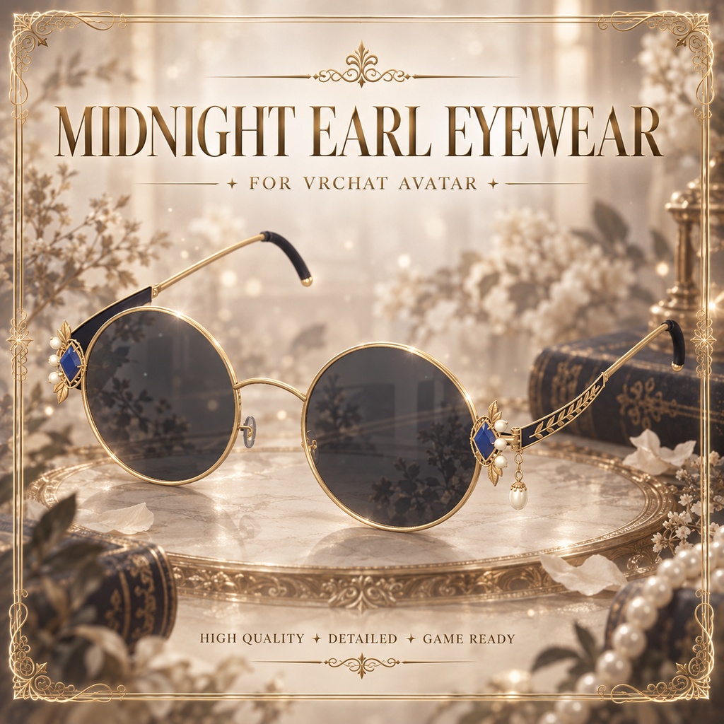 夜藍の伯爵 — ラウンドグラス v4 / Midnight Earl Eyewear
