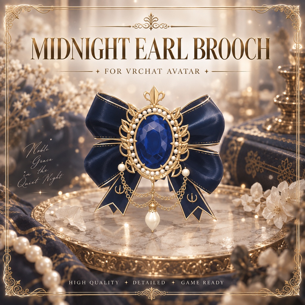 夜藍の伯爵 —Midnight Earl Brooch