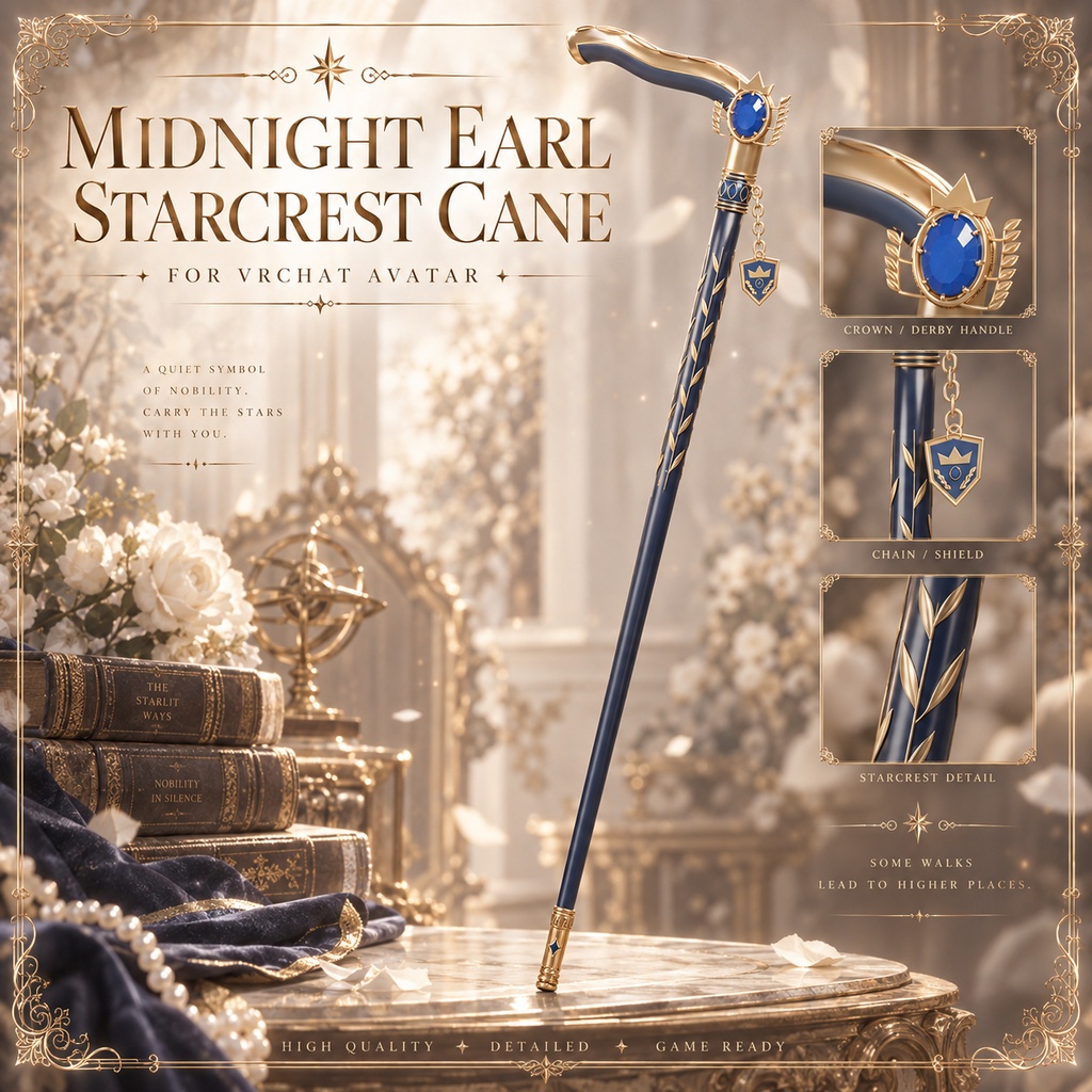【無】夜藍伯爵・月蝕のステッキ  -Midnight Earl Cane
