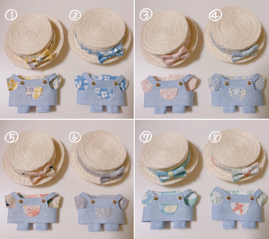 カンカン帽&サロペット