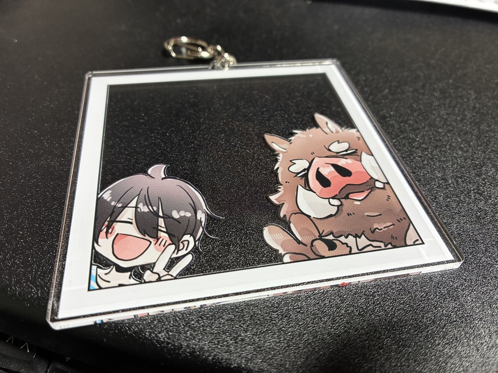 【オリジナル】アイスくんと柔剛さんのフォトフレーム風アクキー