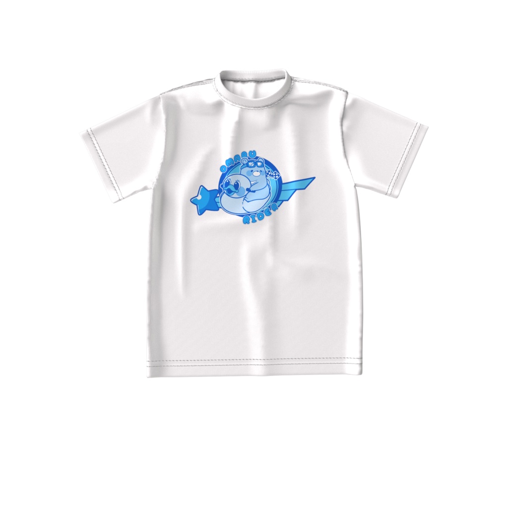ビッグおまるライダーくまさんTシャツ(青)