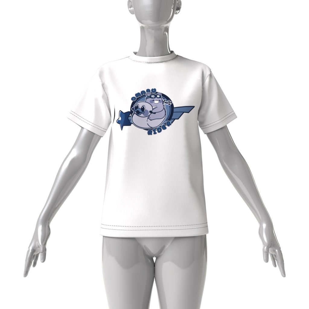 ビッグおまるライダーくまさんTシャツ(紺)