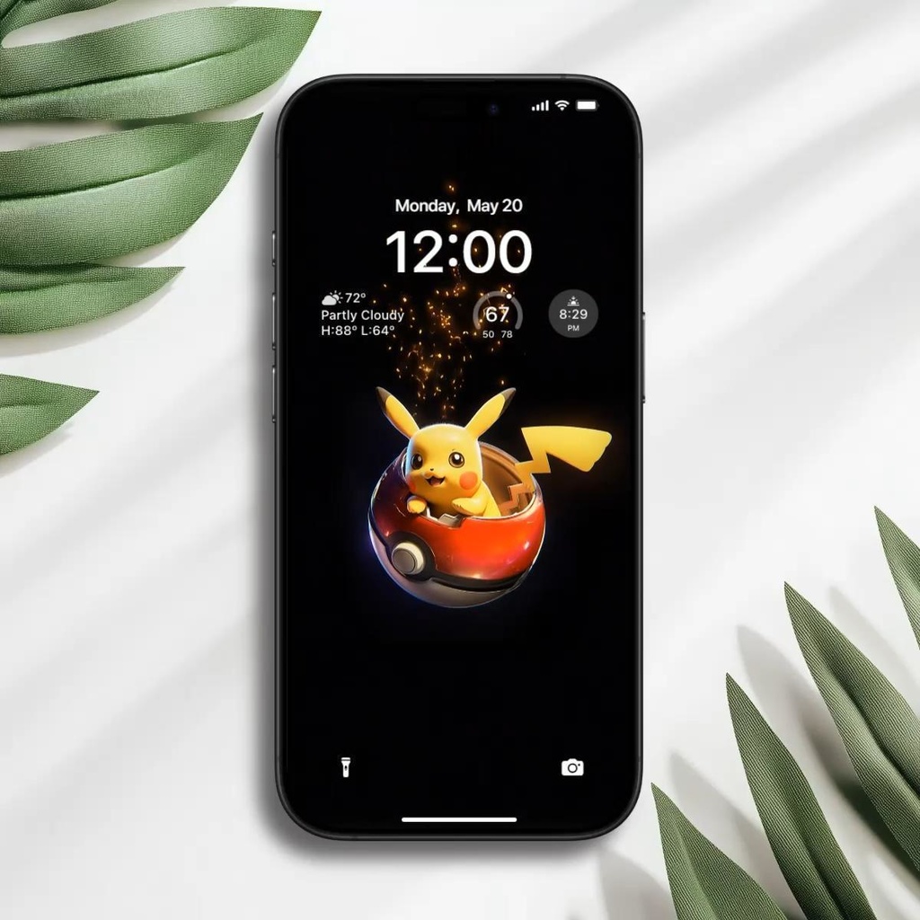ピカチュウ ポケモン ライブ壁紙｜かわいいアニメーション iPhone・Android 背景｜PDF付きデジタルダウンロード