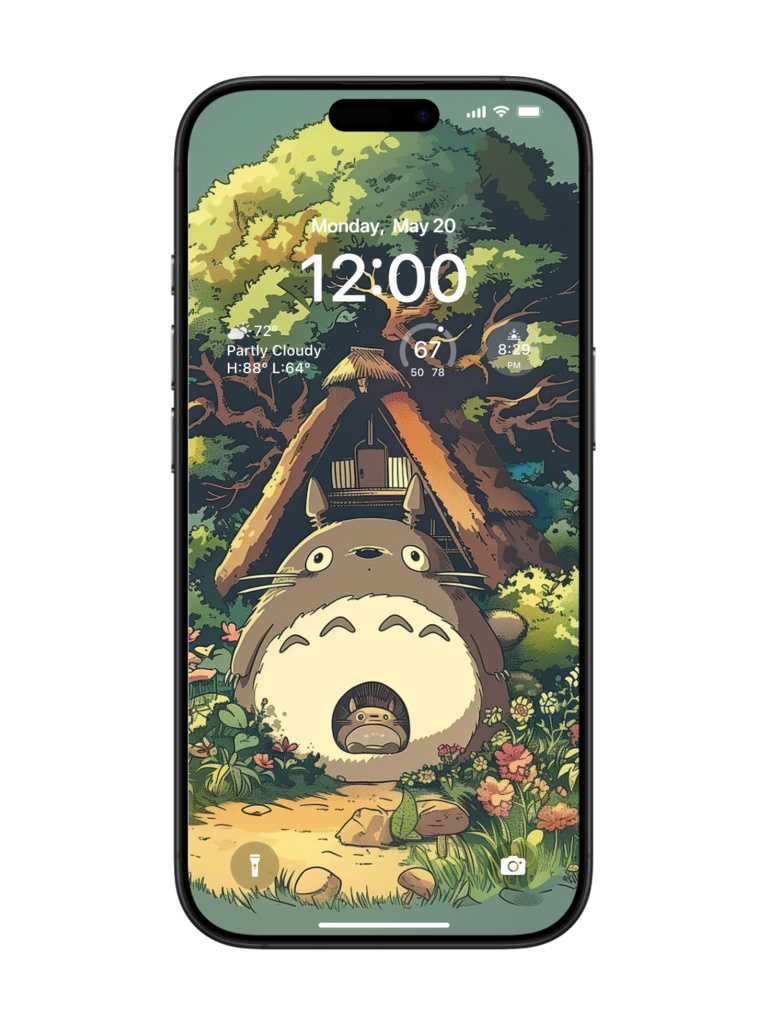 となりのトトロ 壁紙セット|ジブリ風 デジタルダウンロード|デスクトップ・タブレット・スマホ・折りたたみスマホ対