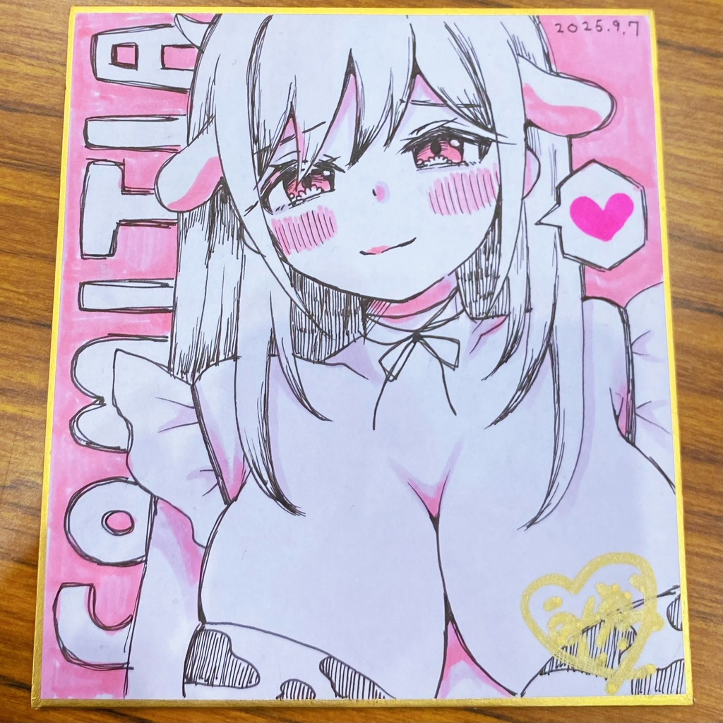 手描きミニ色紙