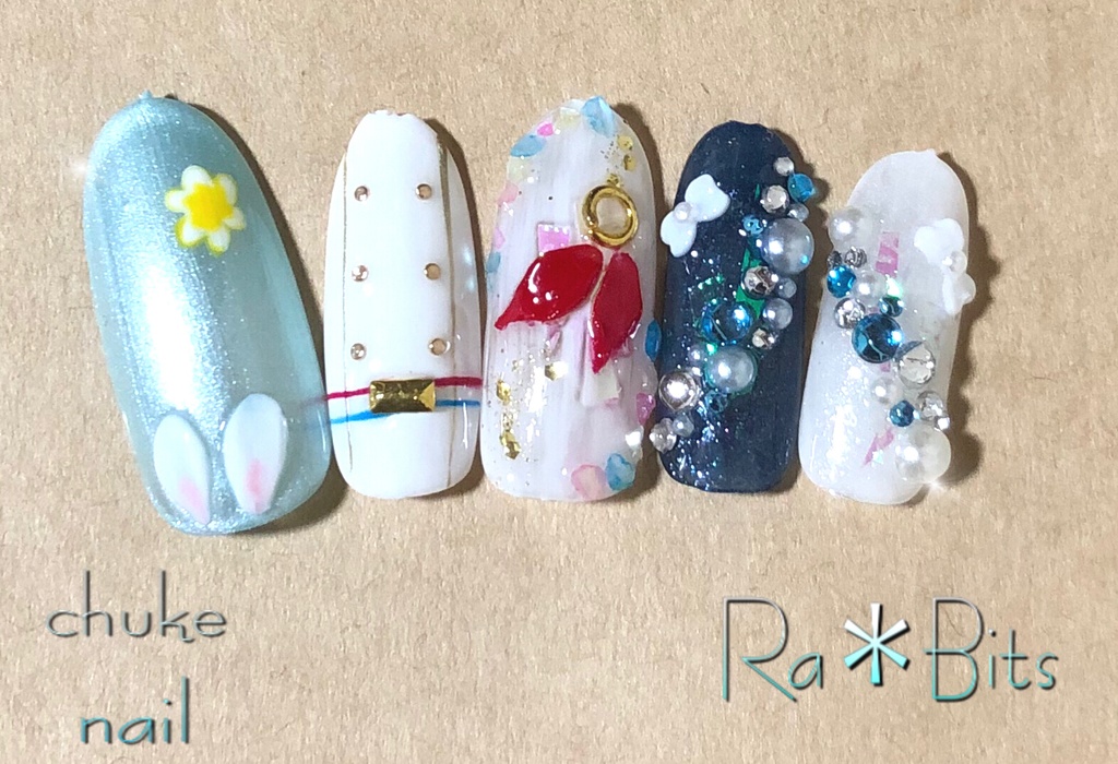 オーダーネイルチップ Ra Bits ちゅけnail Booth オーダーネイルチップ Ra Bits ちゅけnail Booth