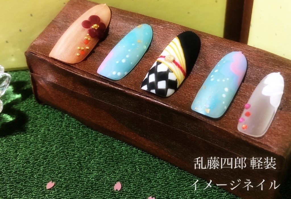 オーダーネイルチップ 乱藤四郎 軽装 イメージネイル ちゅけnail Booth オーダーネイルチップ 乱藤四郎 軽装 イメージネイル ちゅけnail Booth
