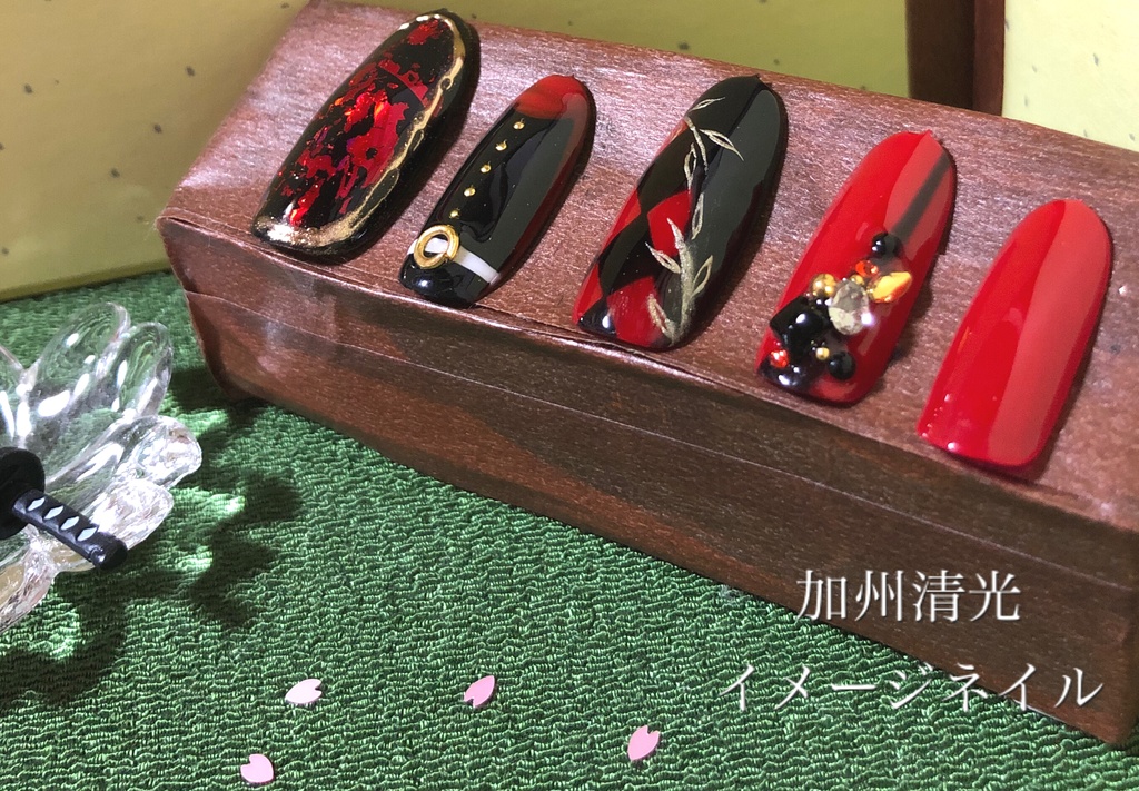オーダーネイルチップ 加州清光 イメージネイル ちゅけnail Booth