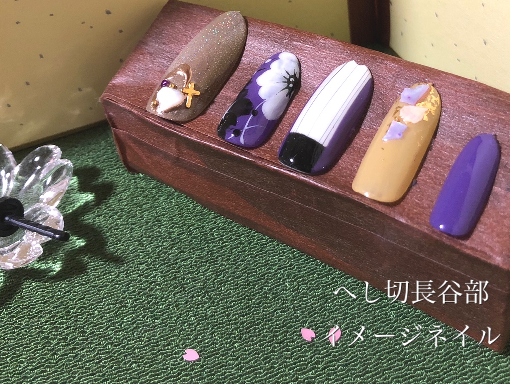 オーダーネイルチップ へし切長谷部 イメージネイル ちゅけnail Booth