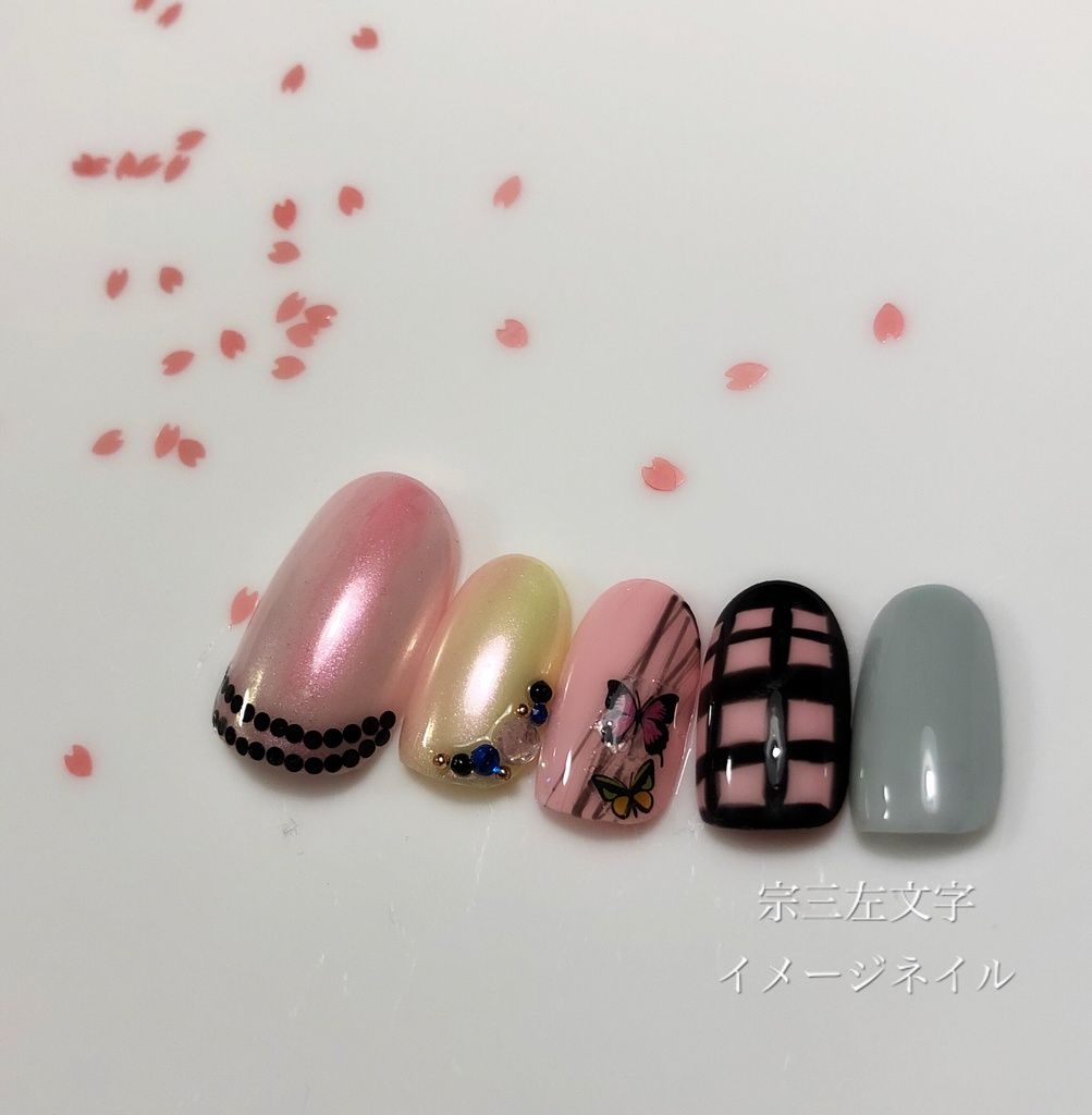 オーダーネイルネイルチップ】宗三左文字イメージネイル - ちゅけnail - BOOTH