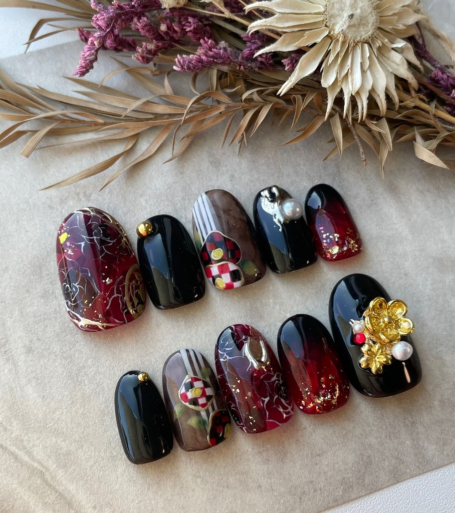 加州清光 和柄デザイン ネイルチップ