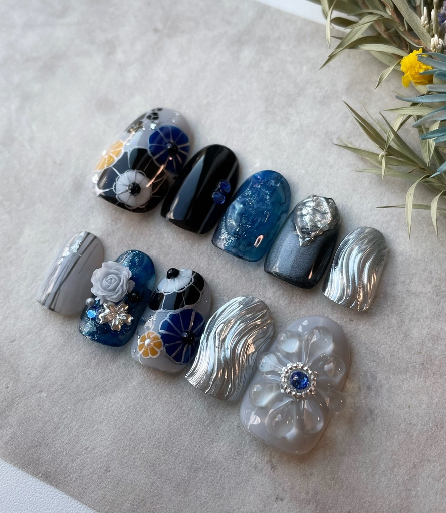 山姥切長義 和柄デザイン ネイルチップ