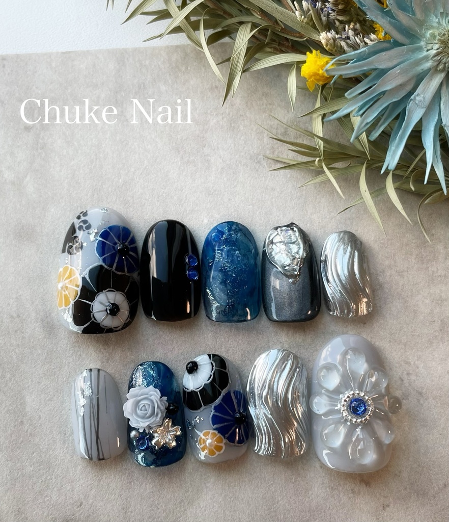 山姥切長義 和柄デザイン ネイルチップ