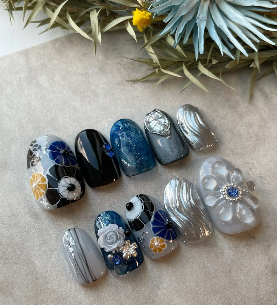 山姥切長義 和柄デザイン ネイルチップ