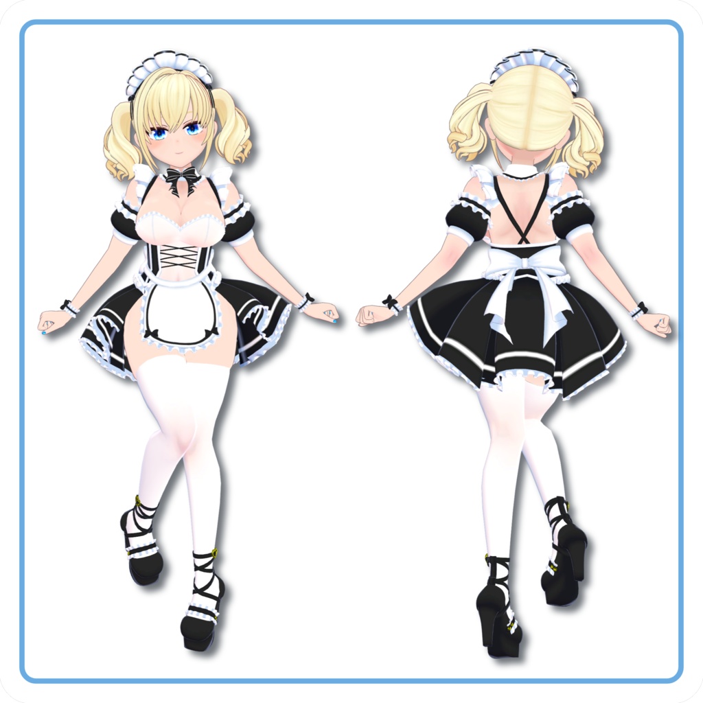 VRChat向けオリジナル3Dモデル『ペロメイド・エリナ』