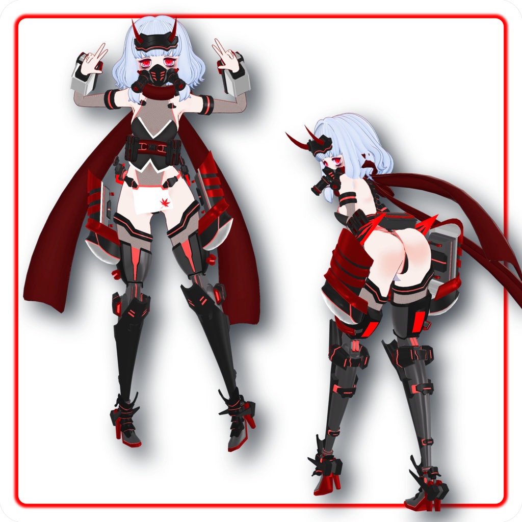 【先行版50%OFF】オリジナル3Dモデル『ペロ戦姫・紅芭』