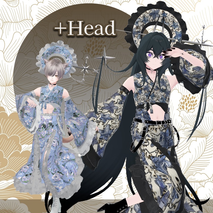 【VRCHAT】⛩️夜宴⛩️【+Head/MOCBody_M/Marubody/Lapwing/IOLI&VAZILE/クラエナ対応衣装】