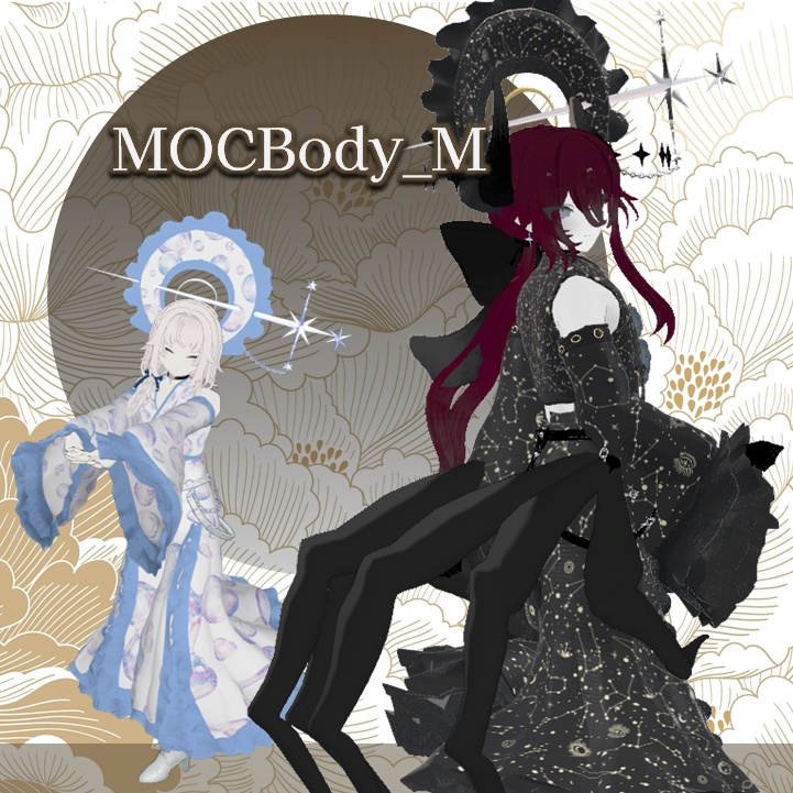 【VRCHAT】⛩️夜宴⛩️【+Head/MOCBody_M/Marubody/Lapwing/IOLI&VAZILE/クラエナ対応衣装】