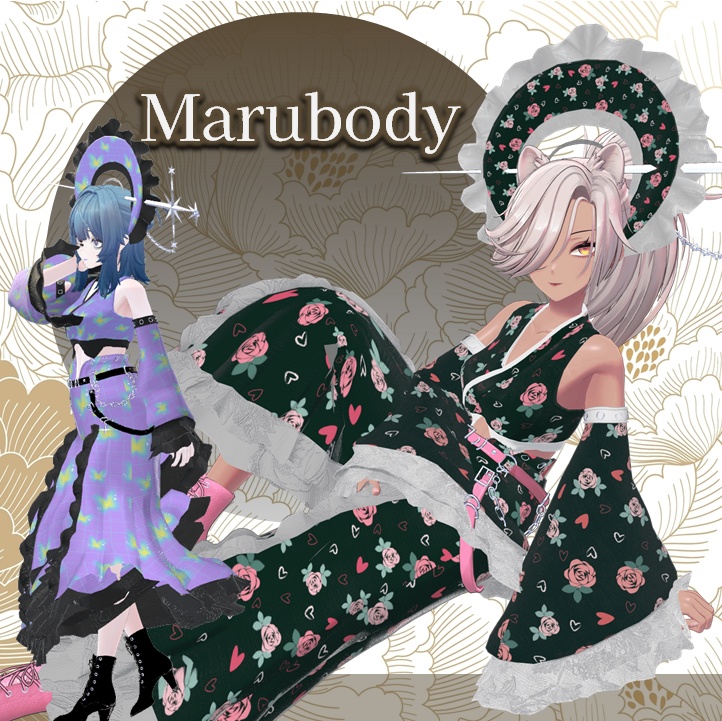 【VRCHAT】⛩️夜宴⛩️【+Head/MOCBody_M/Marubody/Lapwing/IOLI&VAZILE/クラエナ対応衣装】