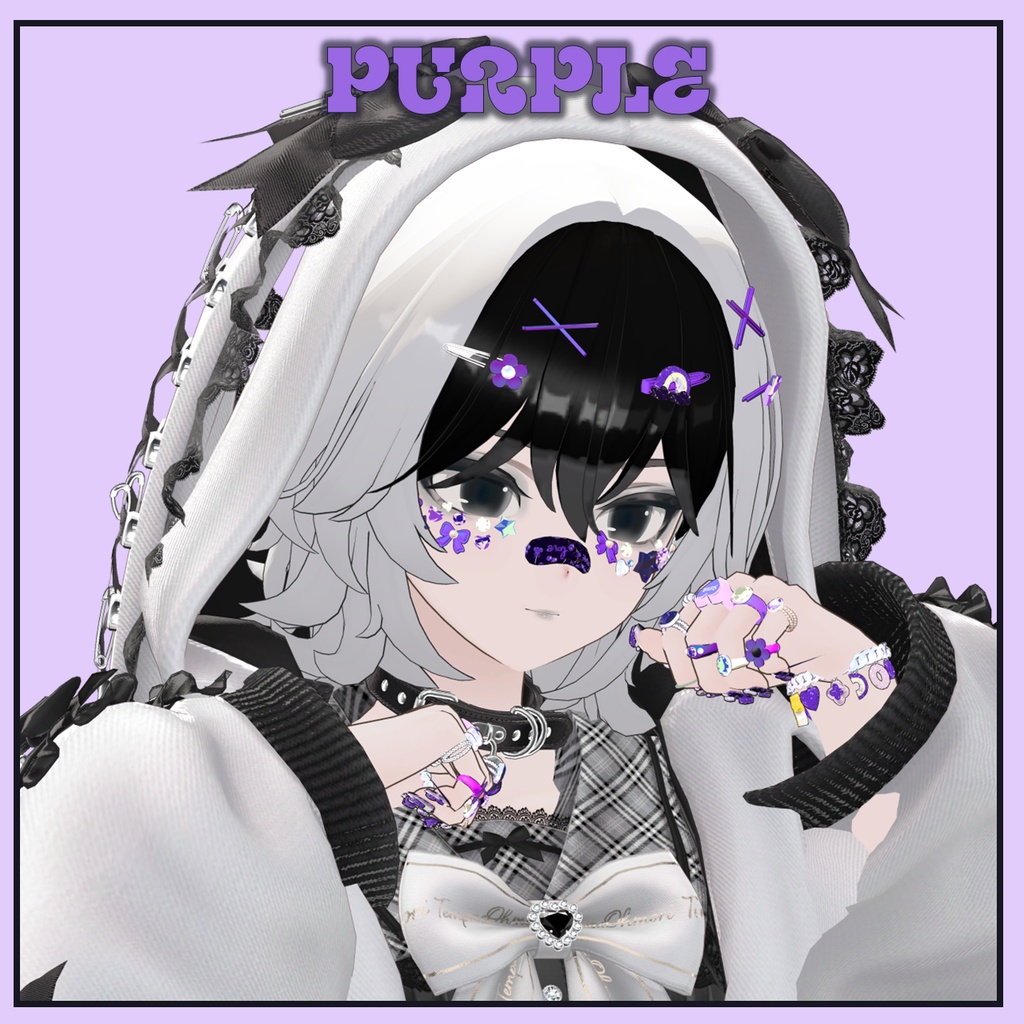 【VRCHAT】🌈LUCKY 7🌈 デコラ風アクセサリーセット【Lapwing/Marubody対応】