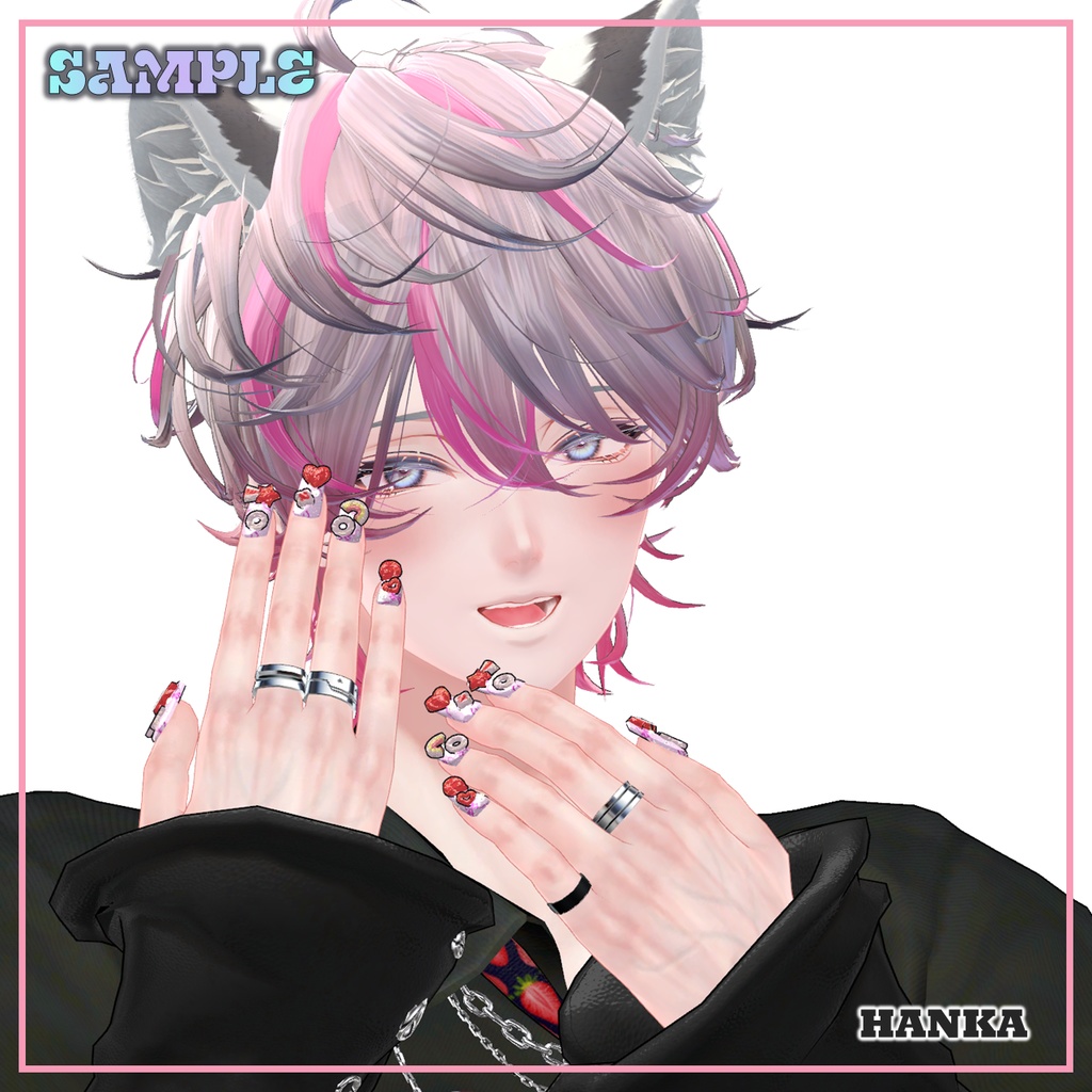 【VRCHAT】🌈GOOD 4 U🌈 デコラ風ネイル【11アバター対応】