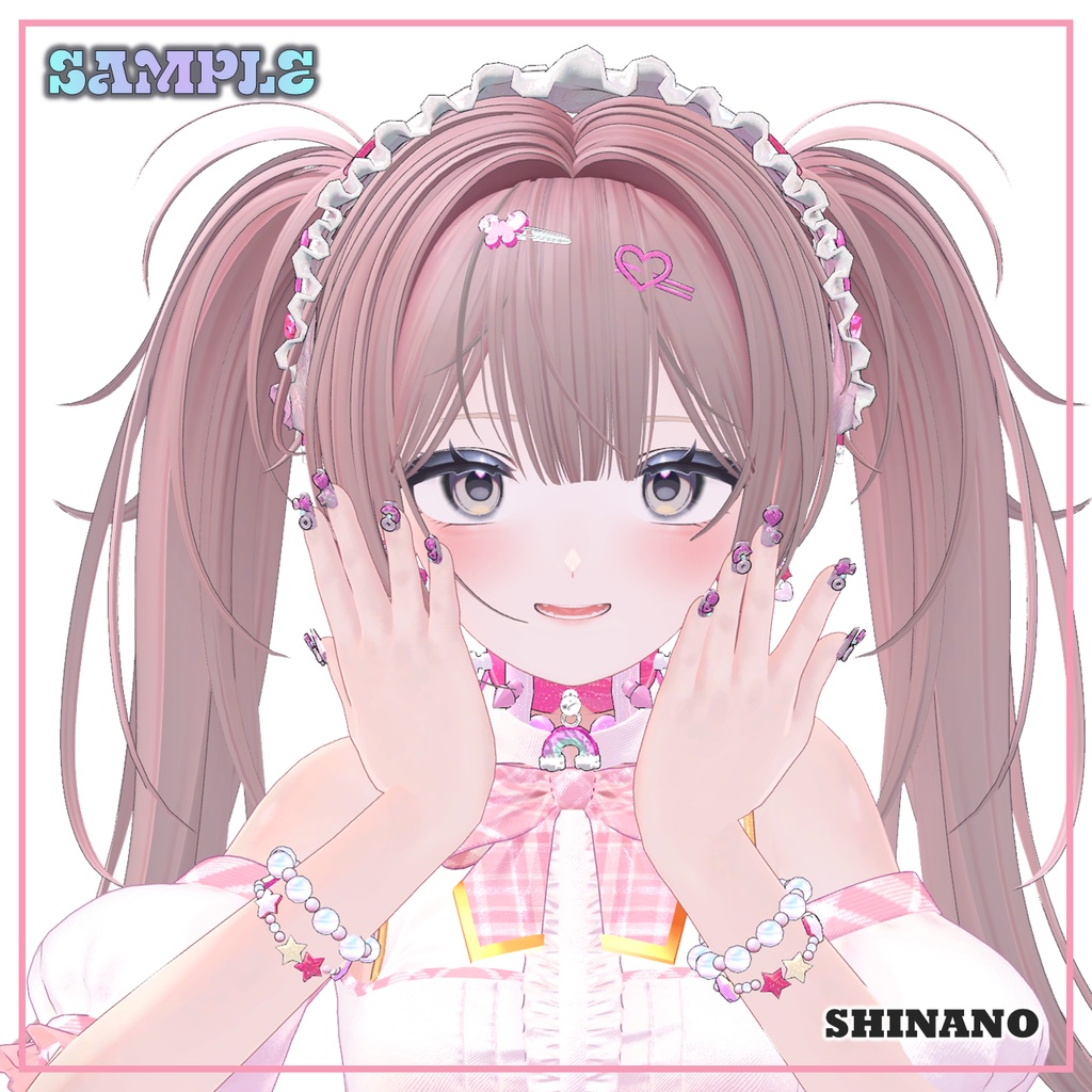 【VRCHAT】🌈GOOD 4 U🌈 デコラ風ネイル【11アバター対応】