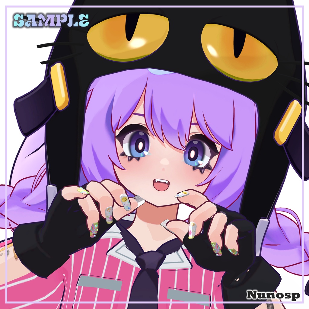 【VRCHAT】🌈GOOD 4 U🌈 デコラ風ネイル【Lapwing/Marubody/豺狼/ヒビキ/XEBY/+Head/ヌノスプ対応】