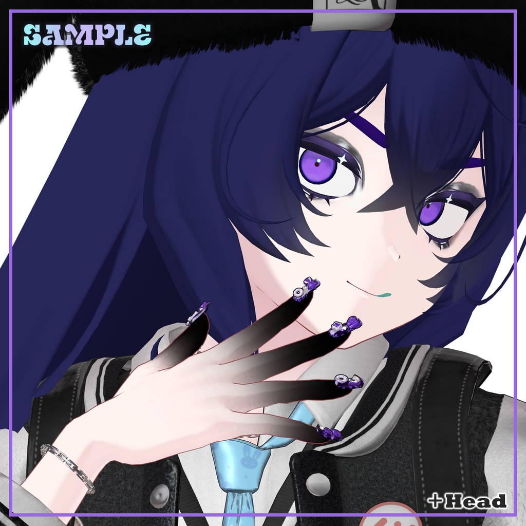 【VRCHAT】🌈GOOD 4 U🌈 デコラ風ネイル【Lapwing/Marubody/豺狼/ヒビキ/XEBY/+Head/ヌノスプ対応】