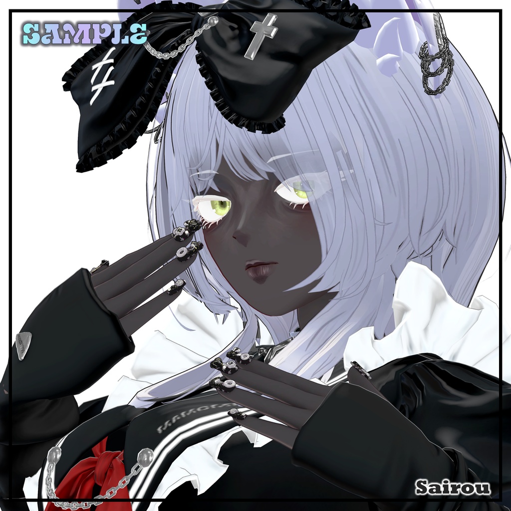 【VRCHAT】🌈GOOD 4 U🌈 デコラ風ネイル【Lapwing/Marubody/豺狼/ヒビキ/XEBY/+Head/ヌノスプ対応】