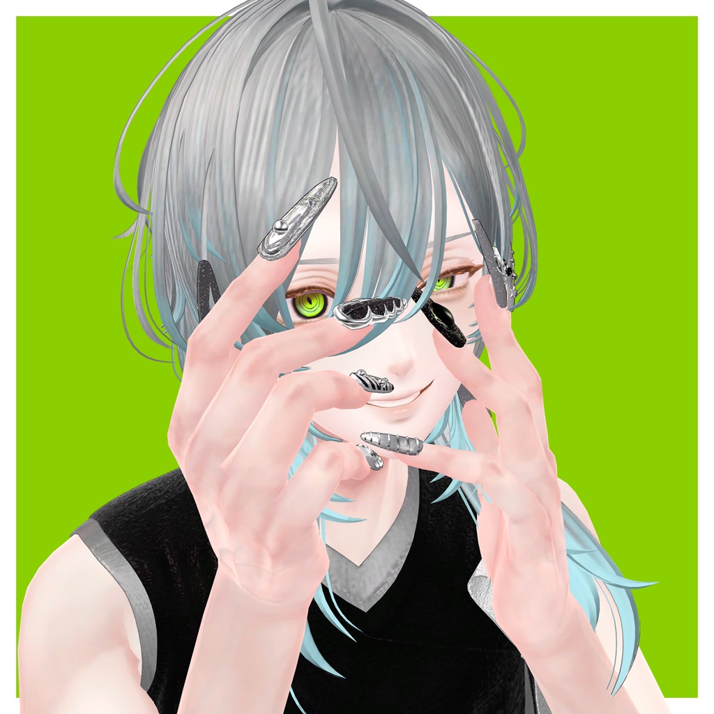 【VRCHAT】💚365💚 ロングネイル【6アバター対応】