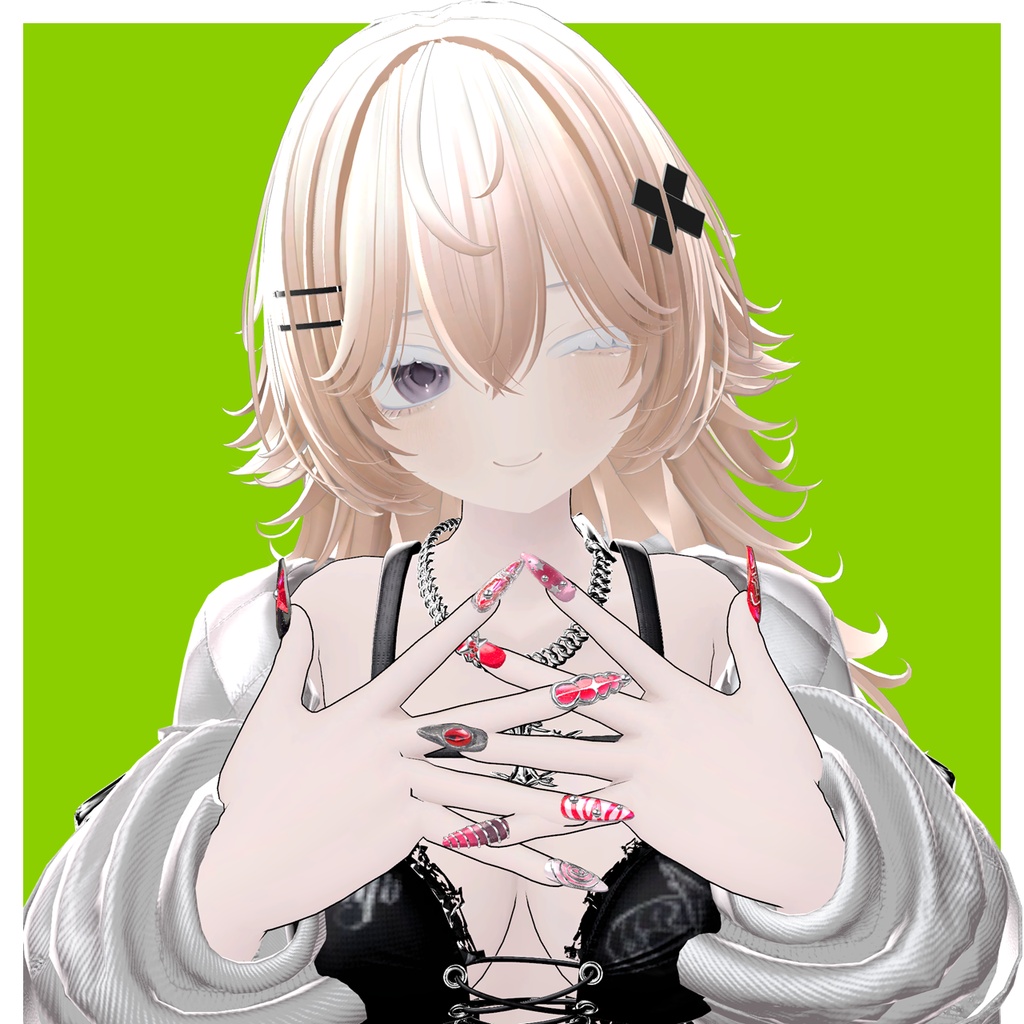 【VRCHAT】💚365💚 ロングネイル【6アバター対応】