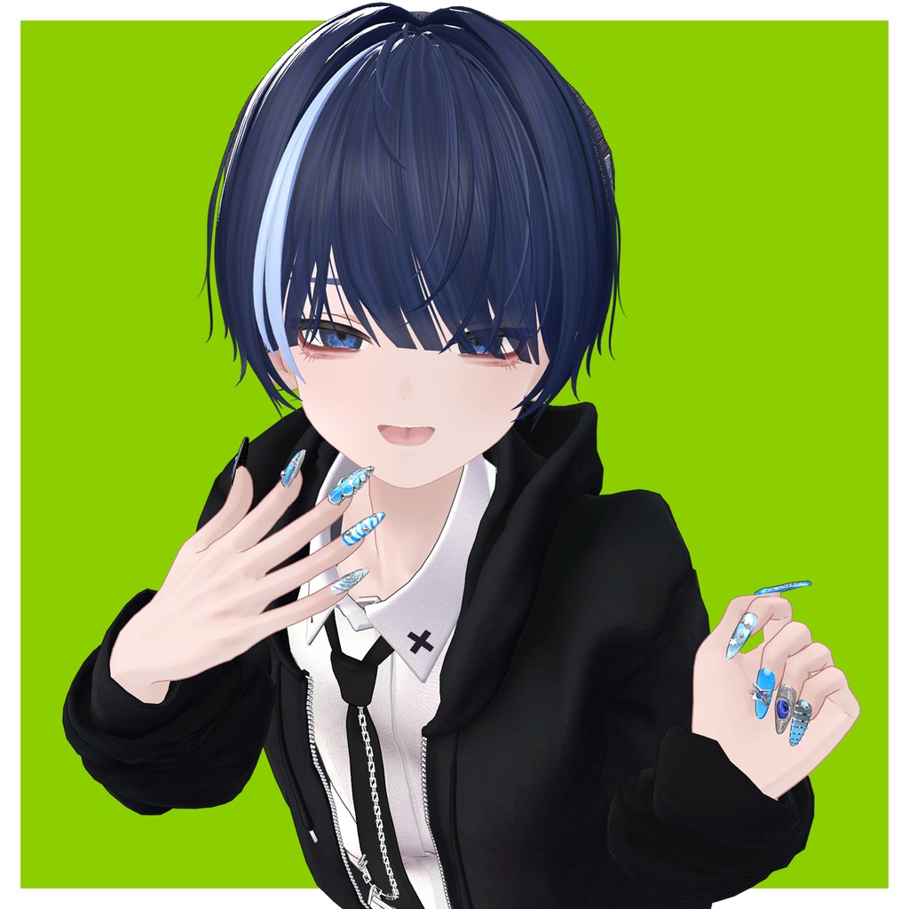 【VRCHAT】💚365💚 ロングネイル【6アバター対応】