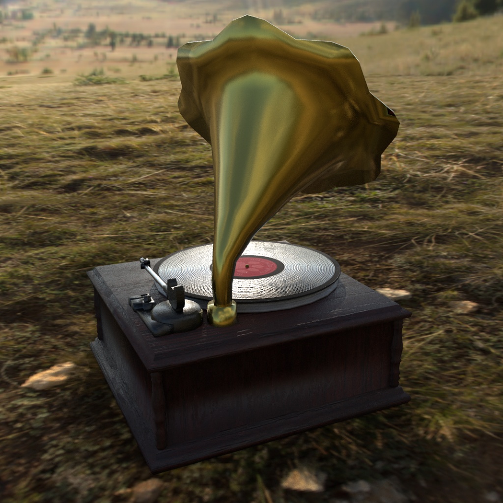 【無料】クラシック蓄音機-ねこver(VRC)